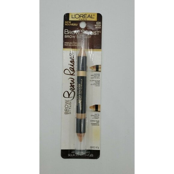 L'Oreal Paris Brow Stylist Brow Raiser Highlighter Duo‎ 620 Medium - Picture 1 of 4